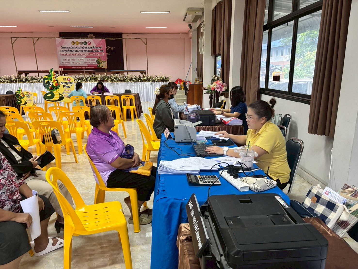 กองทุนพัฒนาบทบาทสตรีหนองคายร่วมกับสำนักงานยุติธรรมจังหวัดหนองคาย ดำเนินโครงการร่วมใจไกล่เกลี่ยช่วยเหลือลูกหนี้กองทุนพัฒนาบทบาทสตรี “Nongkhai Plus++ สร้างสุข สร้างรอยยิ้ม ให้ลูกหนี้”